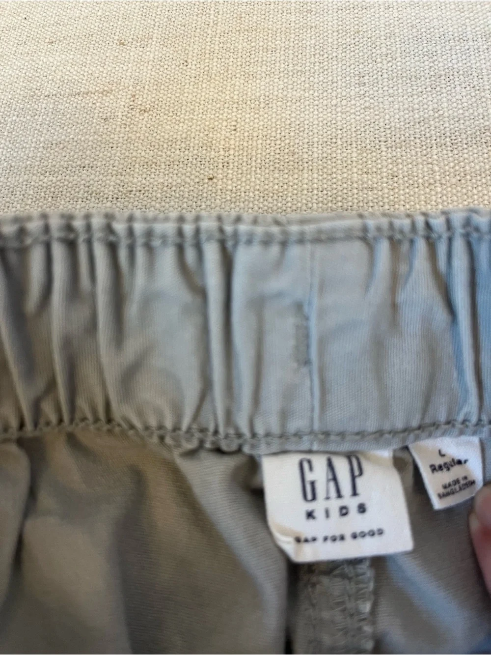 GAP Kids Gray Elastic-Waist Jogger Pants